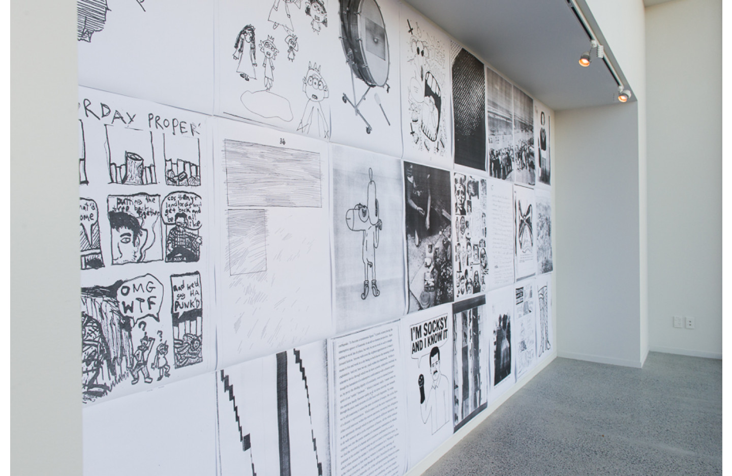 Installation image for 'Small Press', Ramp Gallery May 2014. Curated by Kim Paton & Bryce Galloway